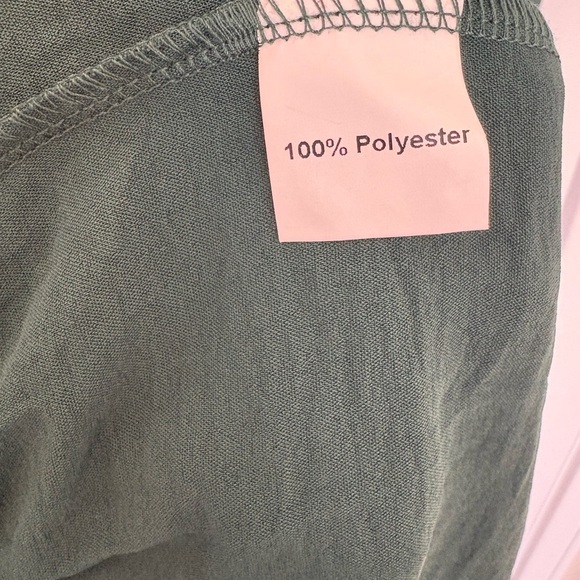 Women’s Summer Wrap V Neck Dress - Dark Green - Size XL - Picture 7 of 9